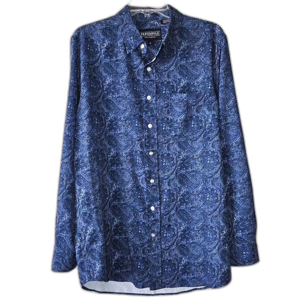 Panhandle Silky Paisley Button Front Cowboy Long Sleeve Medium
